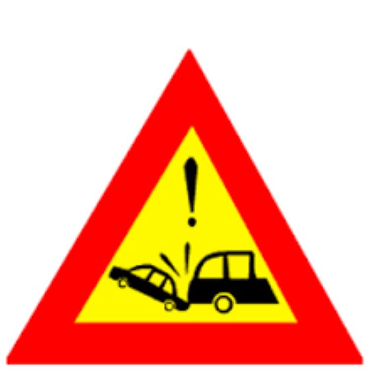 Biển tam giác vàng viền đỏ